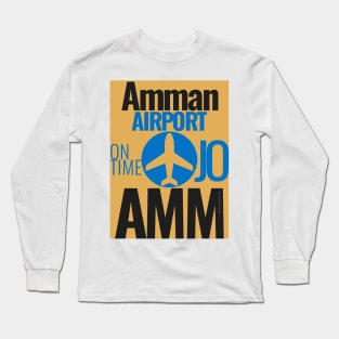 AMMAN airport code Long Sleeve T-Shirt